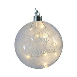 Dameco Boule en verre décorative de Noël LED Ø 12 cm