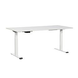 CONTINI Table de bureau réglable en hauteur 160 x 80 cm blanche / châssis blanc