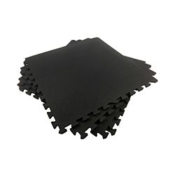 Tunturi Set de tapis de protection puzzle avec 6 tapis noir
