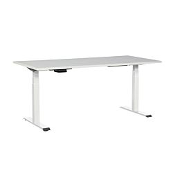 CONTINI table de bureau réglable en hauteur 160 x 80 cm gris / Châssis blanc