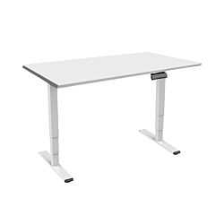 CONTINI table de bureau réglable en hauteur 200 x 90 cm gris / Châssis blanc