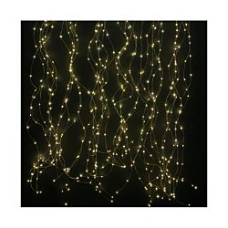 Ekström Rideau lumineux cheveux d'ange 0.75x1.5m de 540 LED Out-Indoor Microlight, blanc chaud avec minuterie