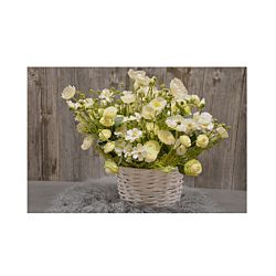 Schneider Korbwaren Panier à fleurs en saule blanc Ø 25cm