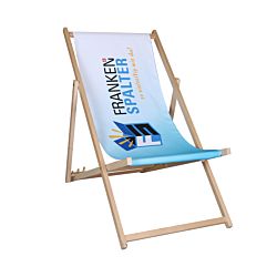 FS-STAR Holzliegestuhl ohne Armlehnen mit Frankenspalter Druck