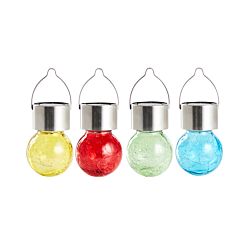 FS-STAR Lampe solaire en boule au verre coloré