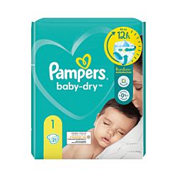 Pampers baby-dry taille 1 à 21 pièces