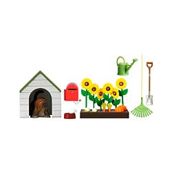 LUNDBY Set d'accessoires jardin & niche pour chien pour maison de poupées