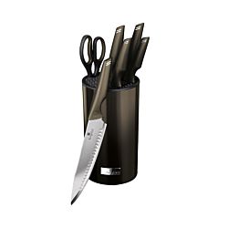 Berlinger Haus Set de 7 couteaux de cuisine Metallic Line Shiny Black Edition