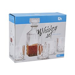 FS-STAR Carafe à whisky de 900 ml avec 4 verres