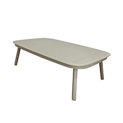 CONTINI Soma Tisch aus Aluminium 120x70x32cm, 10mm Hartglas