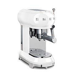 SMEG ECF01WHEU Machine à espresso avec porte-filtre blanc 50'Style