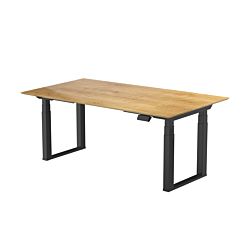 Contini Table de bureau réglable en hauteur 160 x 80 cm imitation chêne / ET223Q châssis noir