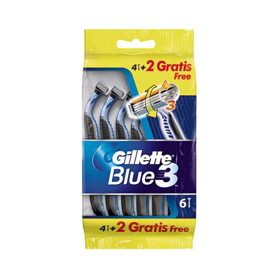 Gillette Rasoirs Blue 3, 4 pièces + 2 gratuits