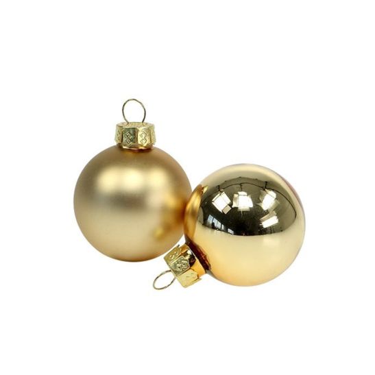 FS-STAR Weihnachtskugeln aus Glas Ø 6cm, 12 Stück, gold