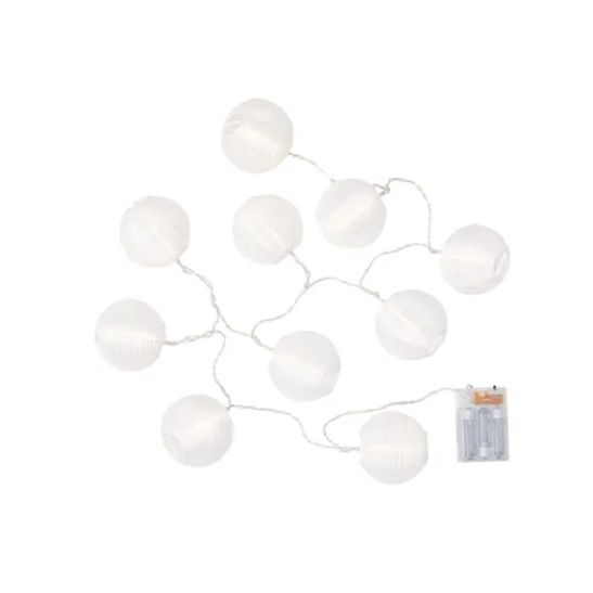 dameco LED Lichterkette mit 10 Baumwollbällen