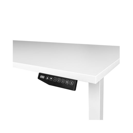 CONTINI table de bureau réglable en hauteur 180 x 80 cm gris / Châssis blanc