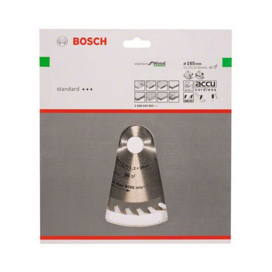 Bosch Lame de scie circulaire Optiline Wood 165 x 20 - 36 dents
