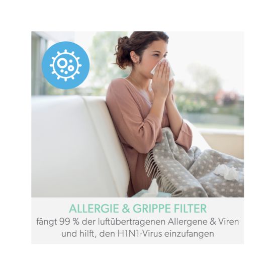 TrueSen – Tambour filtrant HEPA contre les allergies au pollen et la grippe, Z-2500 et Z-2000