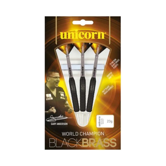 Unicorn Dartpfeile Gary Anderson Black Brass, 23 g