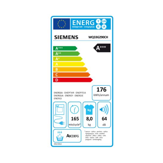 Siemens WQ33G290CH Sèche-linge pompe à chaleur 8 kg