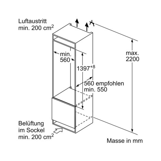 Bosch KIR51ADE0 Einbau Kühlschrank 247 Liter