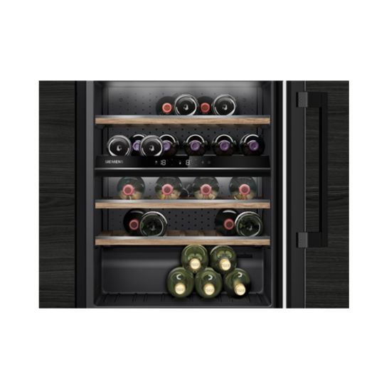 Siemens KU21WAHG0 Cave à vin frigorifique encastrable pour 44 bouteilles, 2 zones