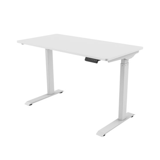 Contini Table de bureau réglable en hauteur 120 x 60 cm blanc