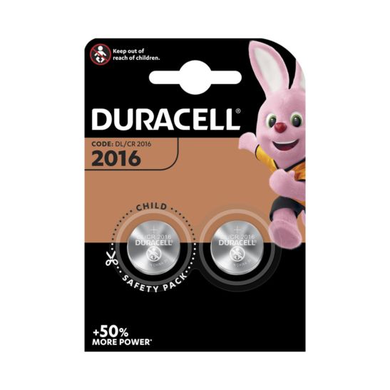 Duracell Spezial Lithium Knopfzellen CR2016 2 Stück