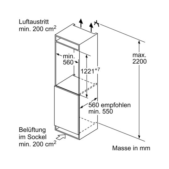 Bosch KIL42ADD1H Einbau-Kühlschrank 187L