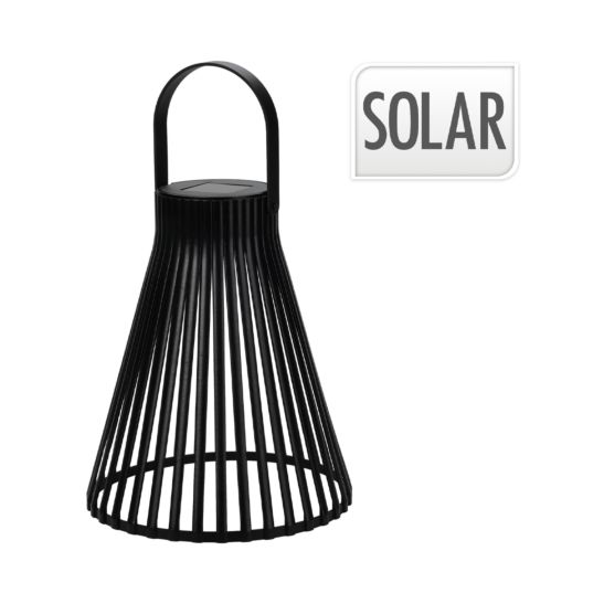 FS-STAR Solarlaterne schwarz, Höhe 23,5 cm