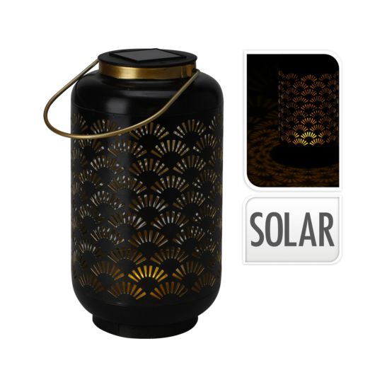 FS-STAR Solar Laterne 13x23.5 cm, schwarz