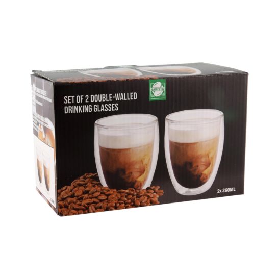 FS-STAR Kaffeeglas doppelwandig 2 Stück 320ml