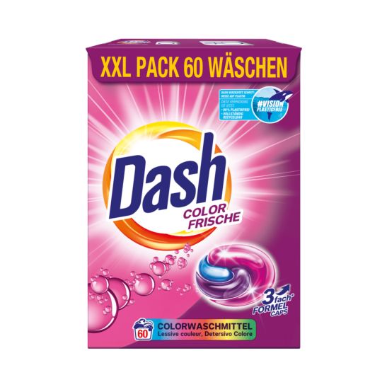 Dash Lessive en capsules 3en1 couleurs vives