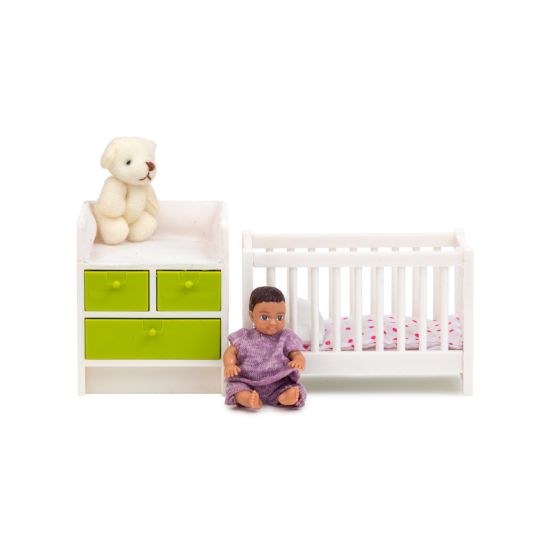 LUNDBY Set de chambre de bébé pour maison de poupées