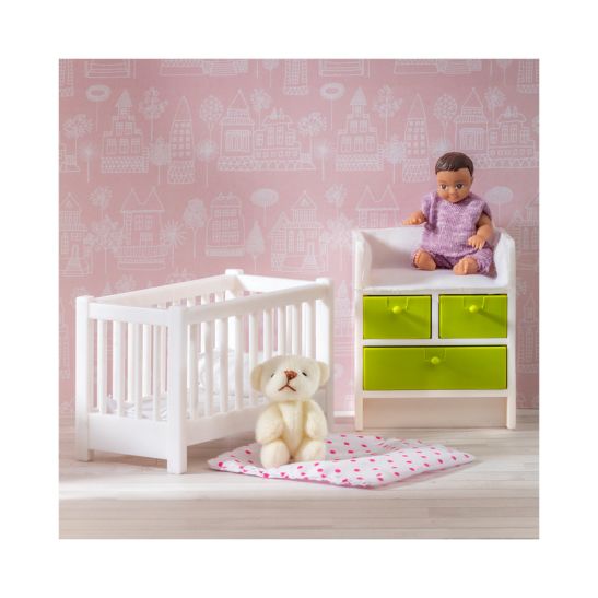 LUNDBY Set de chambre de bébé pour maison de poupées