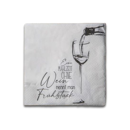 Schneider Korbwaren Set de serviettes de table Santé, Gin & Vin