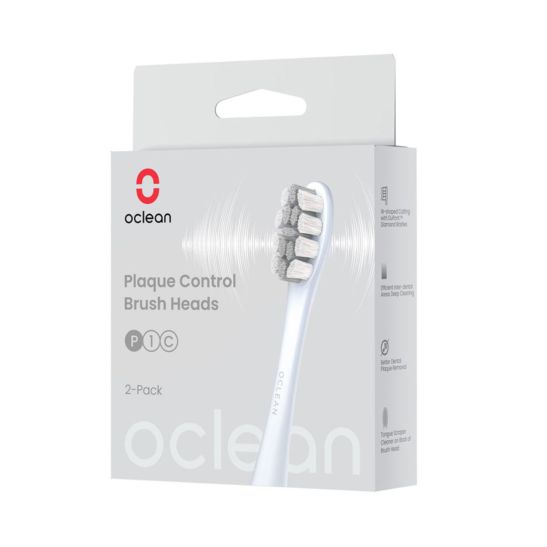 Oclean C04000215 Ersatzkopf Plaque Control P1C9 / X Pro digital silver 4er Pack