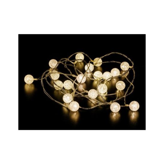 dameco Guirlande lumineuse 20 LED Indoor Mini Crack Balls, blanc chaud