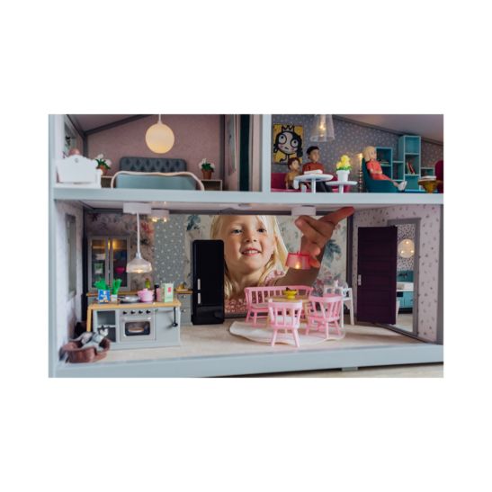 LUNDBY Grande maison de poupées, incl. poupées et accessoires