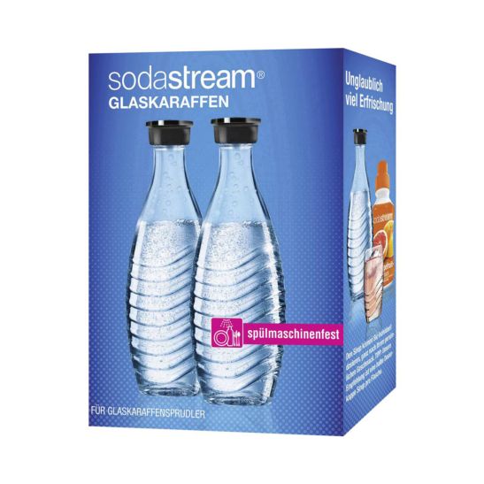 Set SodaStream Crystal black/metal inkl. 3x Glaskaraffe + 1 Soda-Mix Pepsi