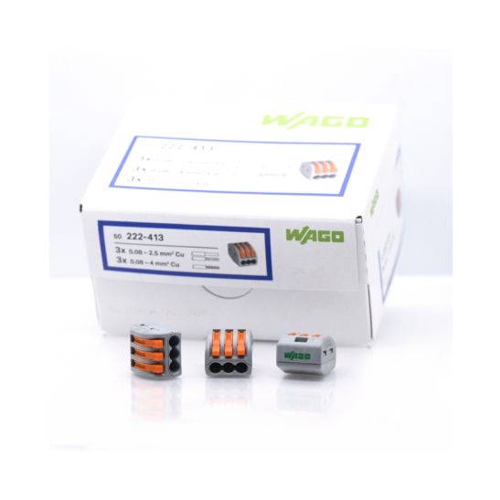 WAGO Lot de 50 bornes enfichables CLASSIC 3x 0.08-4mm2