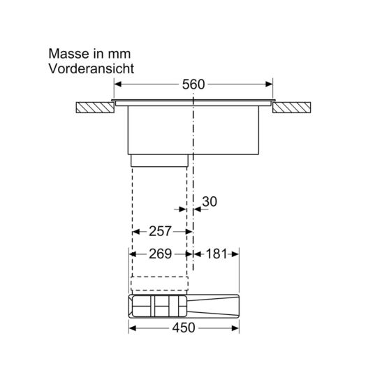 Bosch PVS611B16E Induktonkochfeld mit intergriertem Dunstabzug rahmemlos 60cm