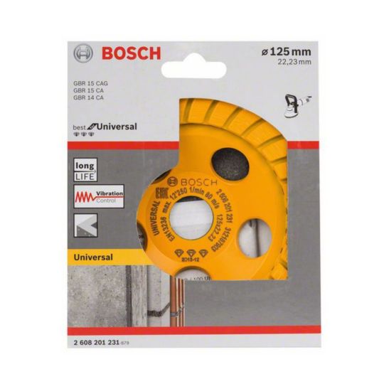 Bosch Meule à boisseau diamantée Best for Universal Turbo, 125 mm