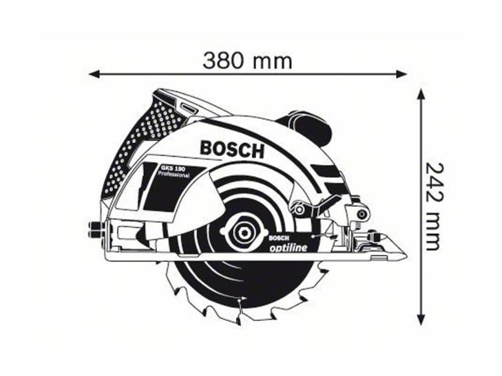 Bosch Scie circulaire portative GKS190 Ø 190 mm